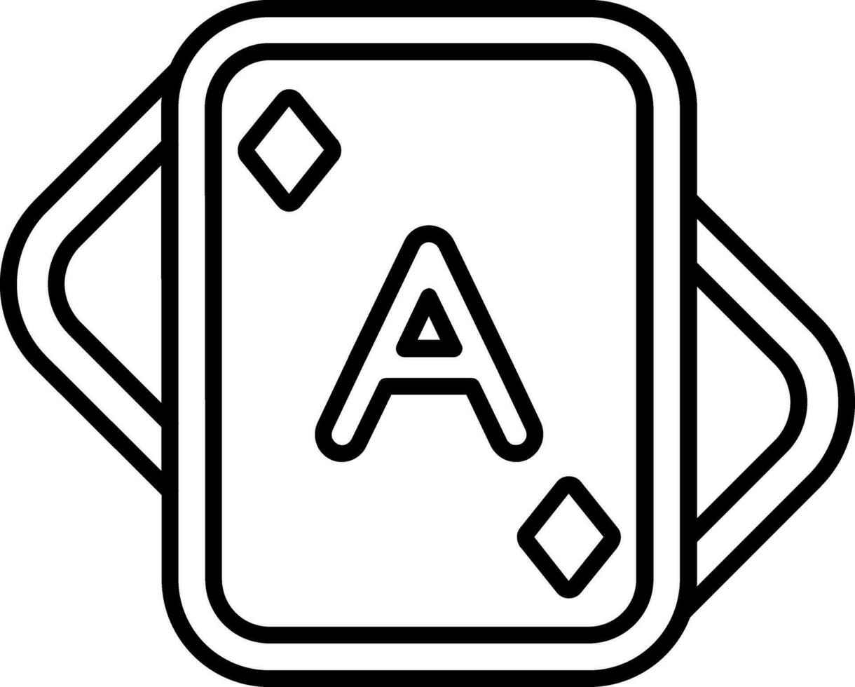 Aces Line Icon vector