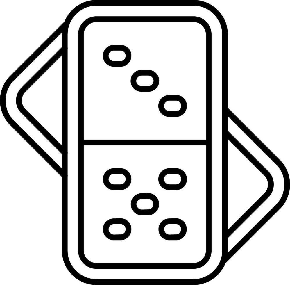 Domino Line Icon vector