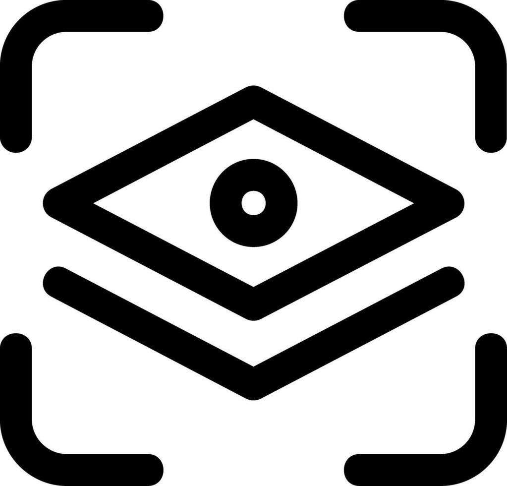 Layer mask Line Icon vector