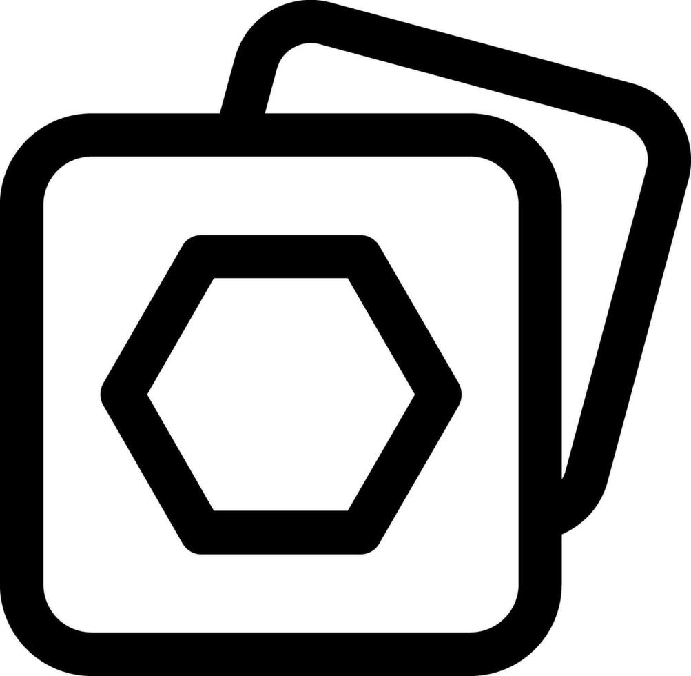 Polygon frame Line Icon vector