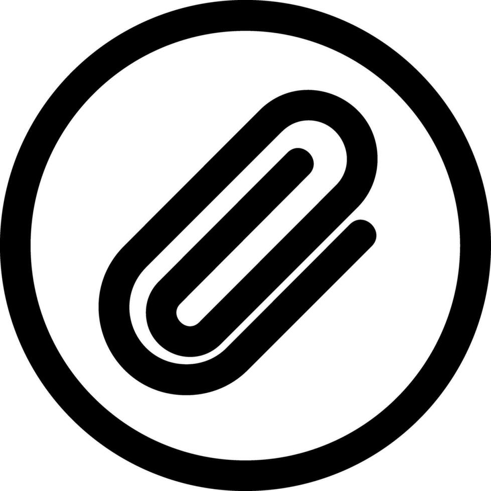 Paperclip 1 Line Icon vector