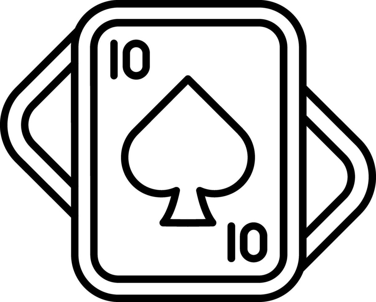 Spades Line Icon vector