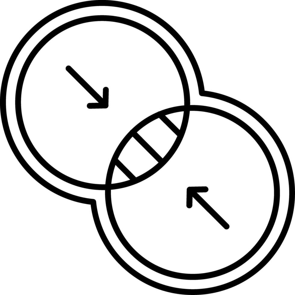 Combine Line Icon vector
