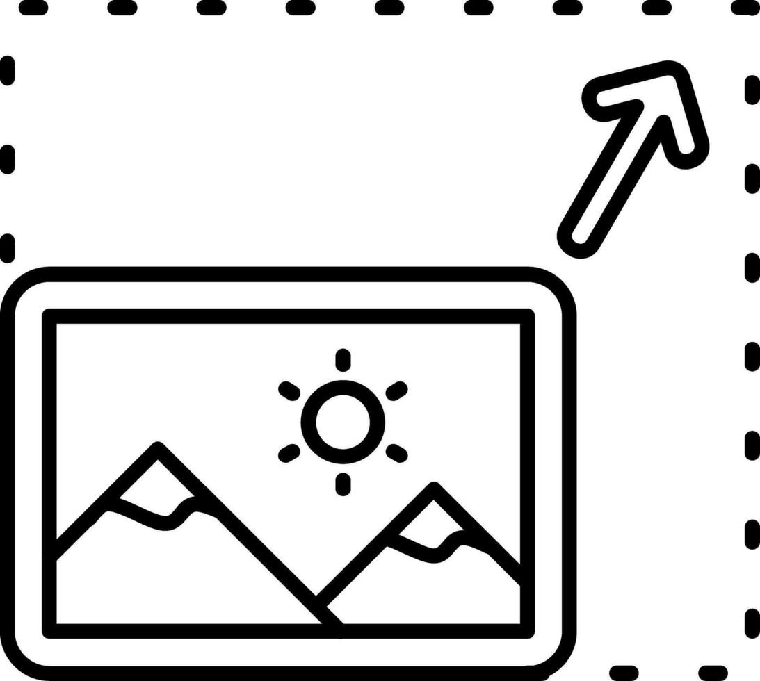 Resize Line Icon vector