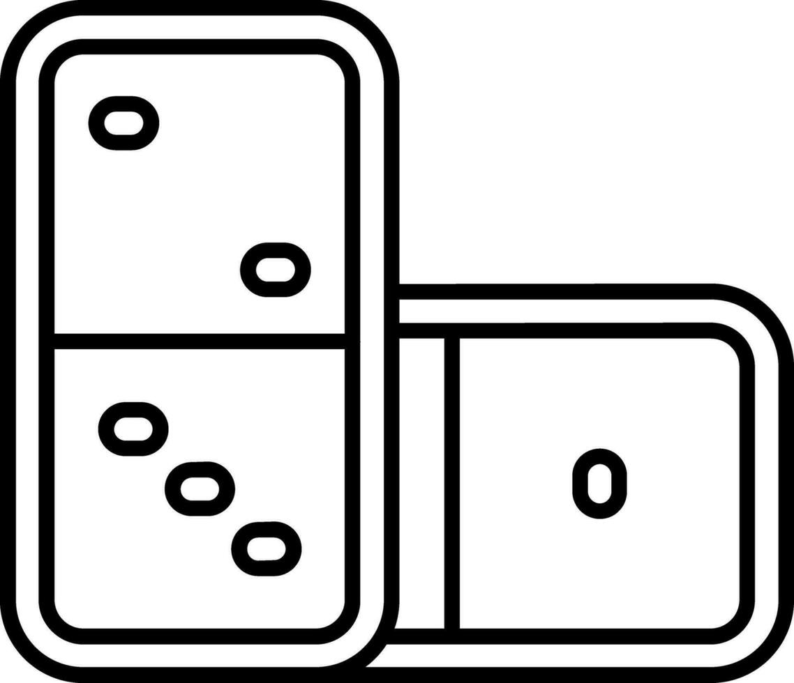 Domino Line Icon vector