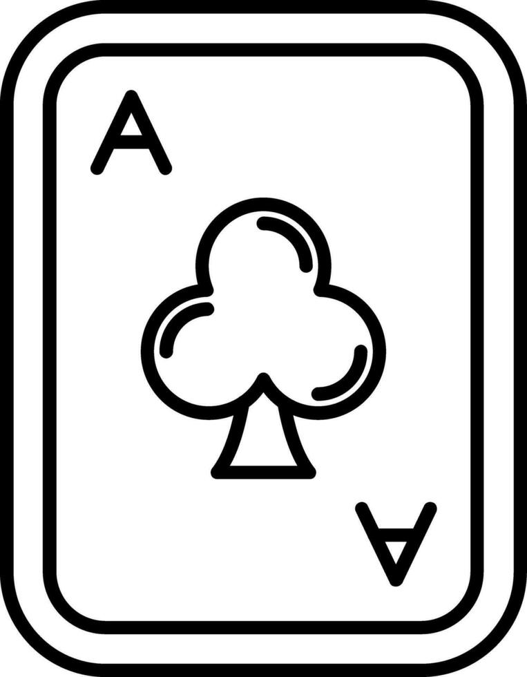 Clubs Line Icon vector