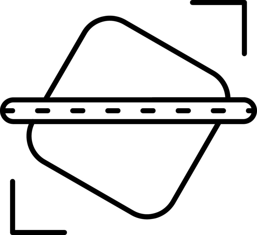 Straighten Line Icon vector