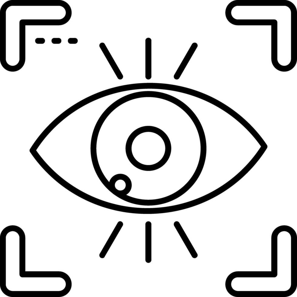 Eye Line Icon vector