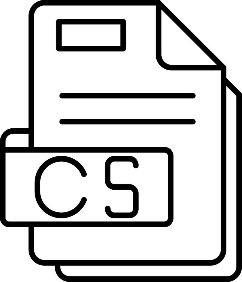 Cs Line Icon vector