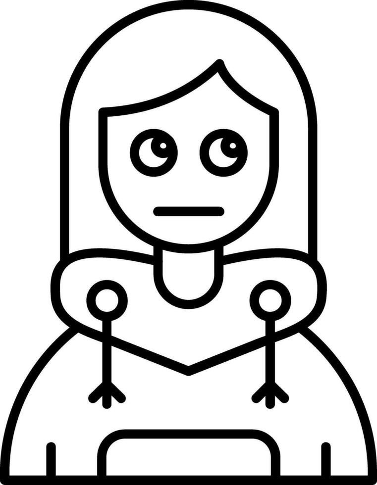 Rolling eyes Line Icon vector
