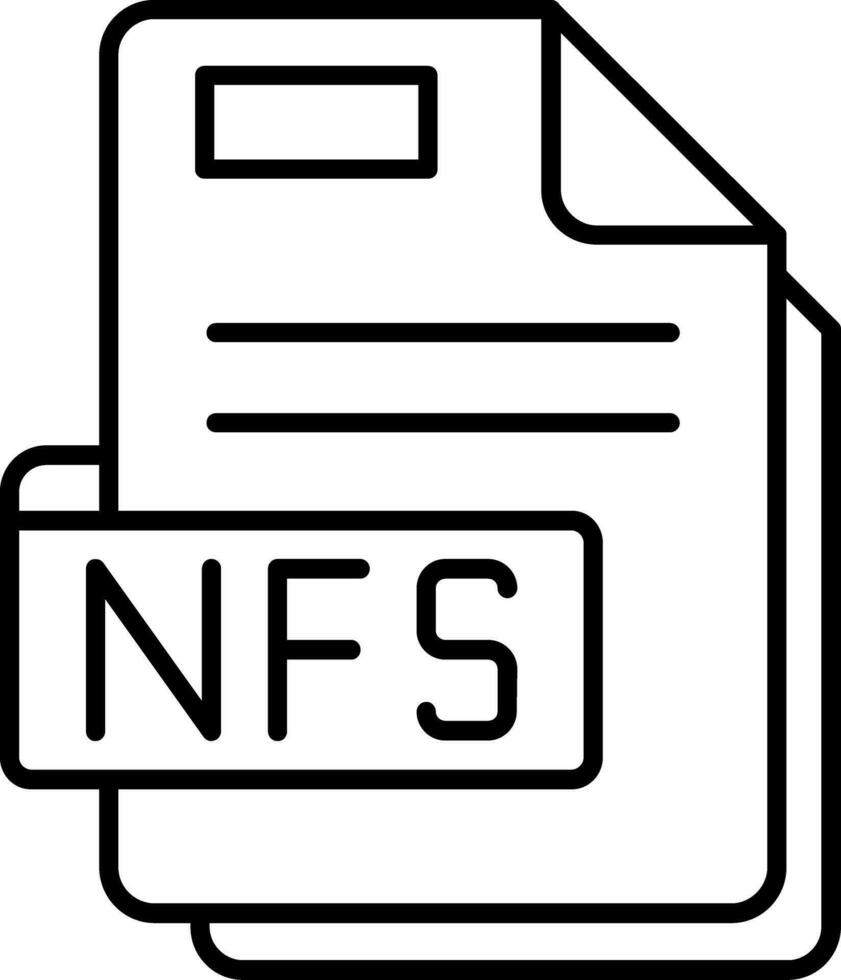 Nfs Line Icon vector