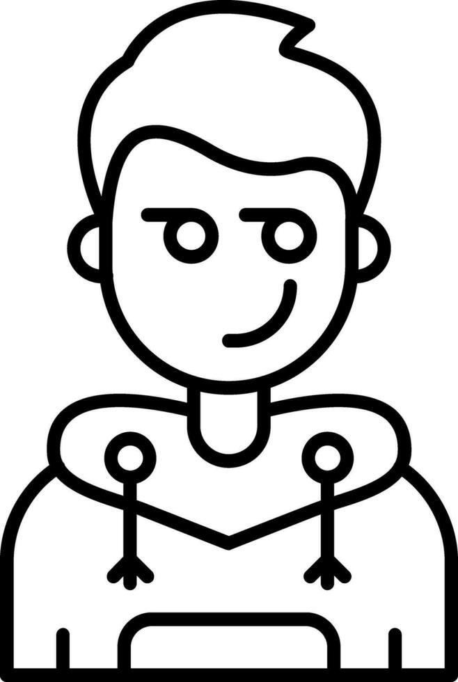 Smirking Line Icon vector
