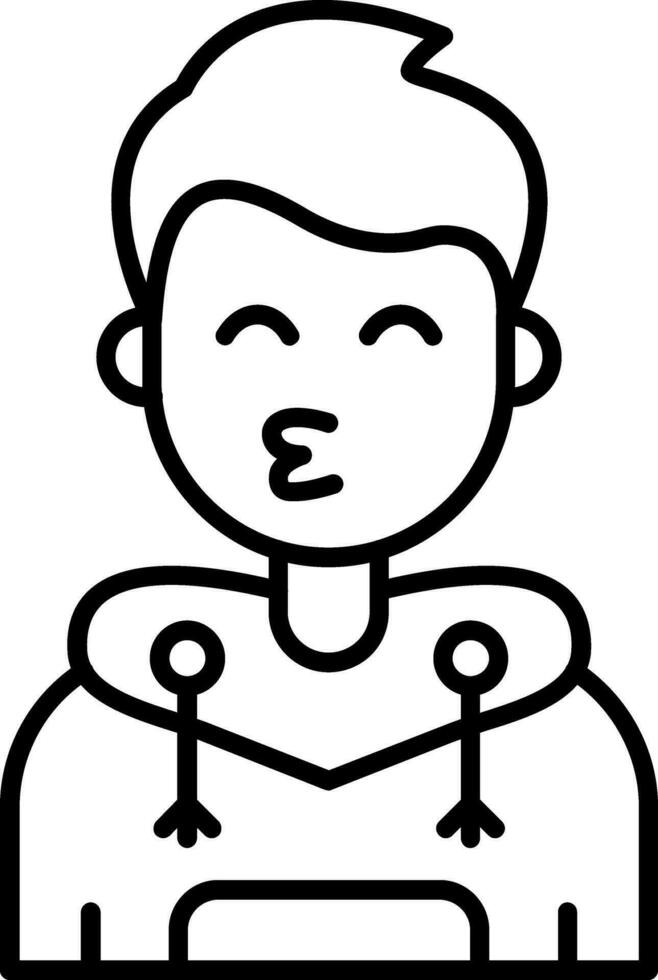 Kiss Line Icon vector