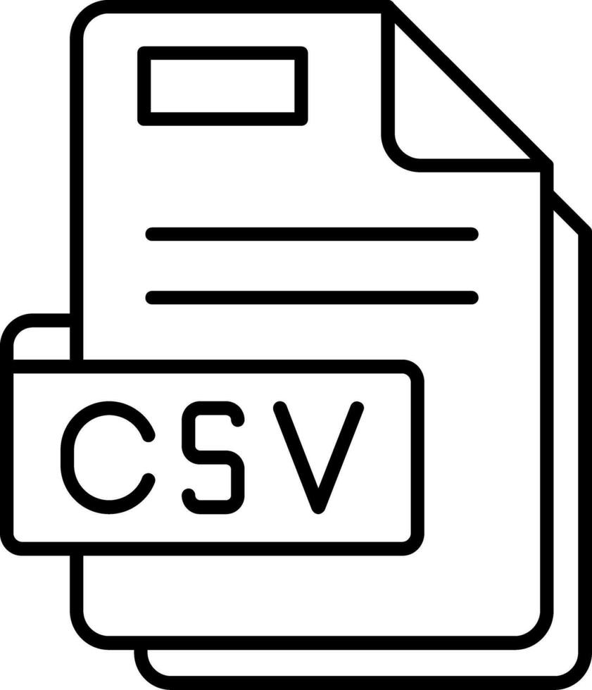 Csv Line Icon vector