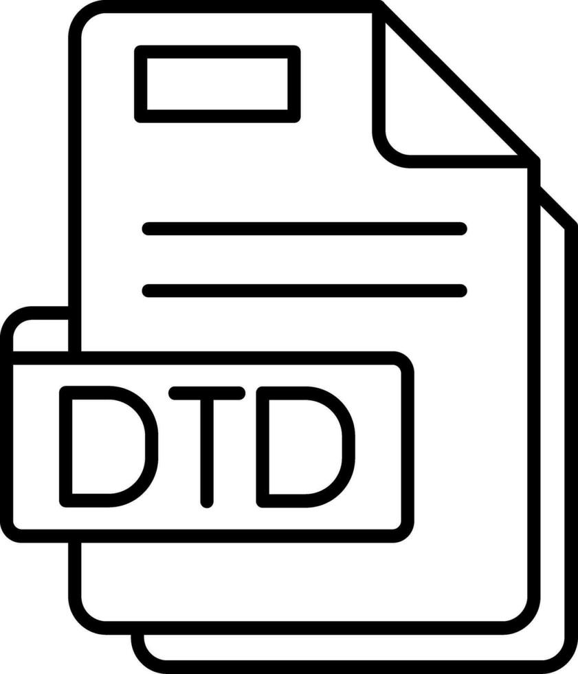 dtd línea icono vector