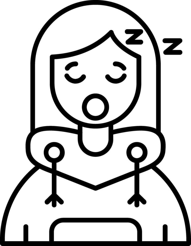 Sleep Line Icon vector