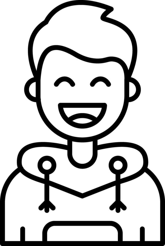 Happy Line Icon vector