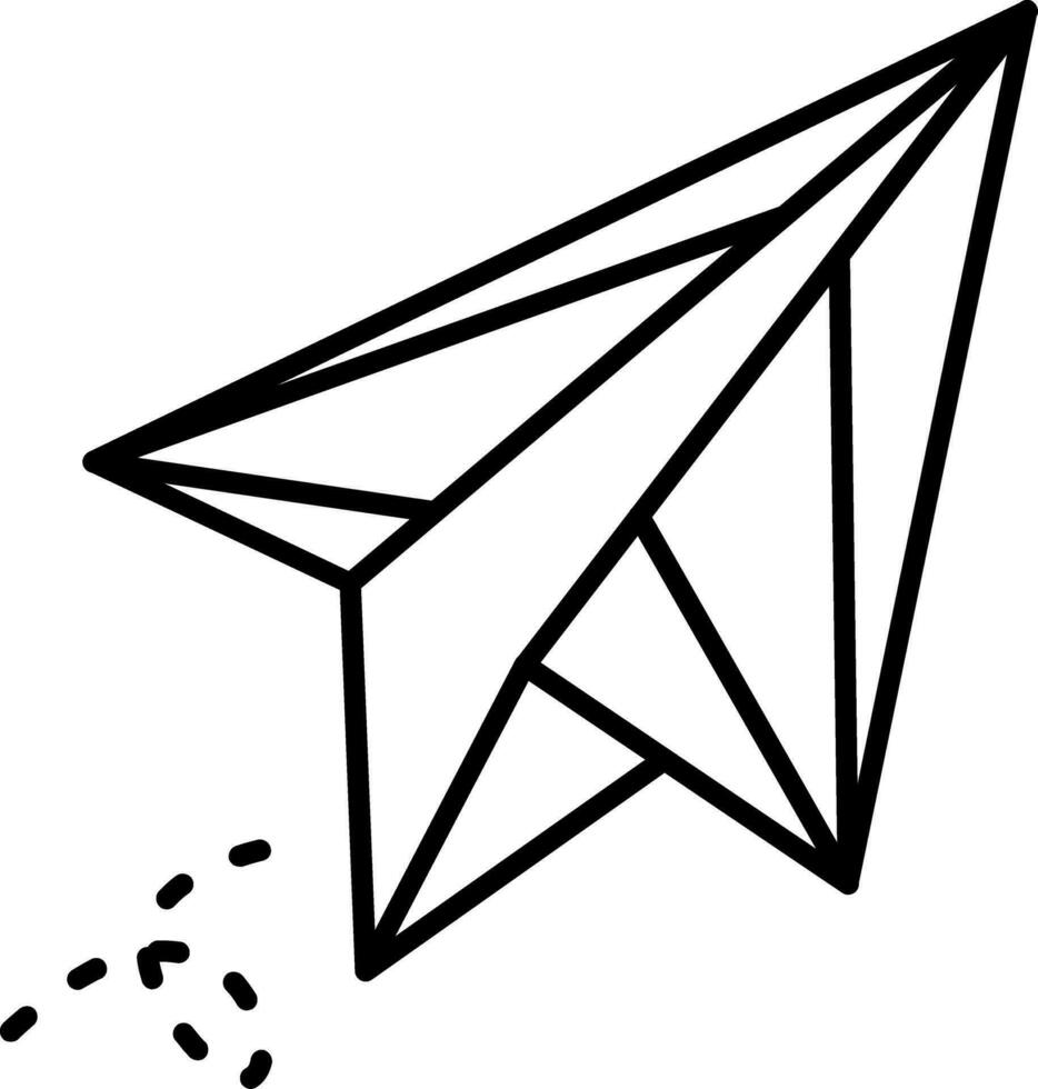 Paper plane Line Icon vector