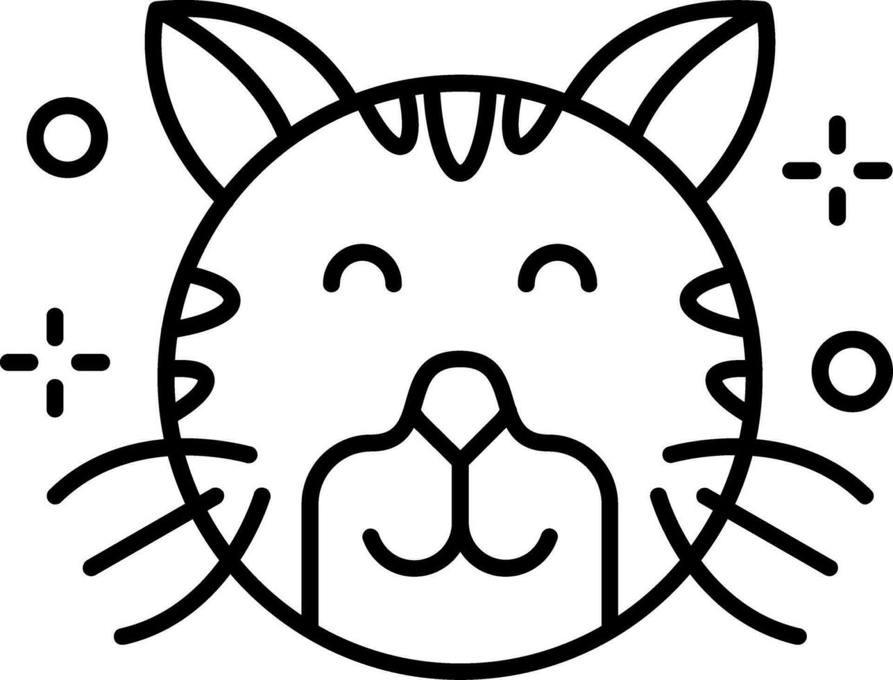 Happy Line Icon vector