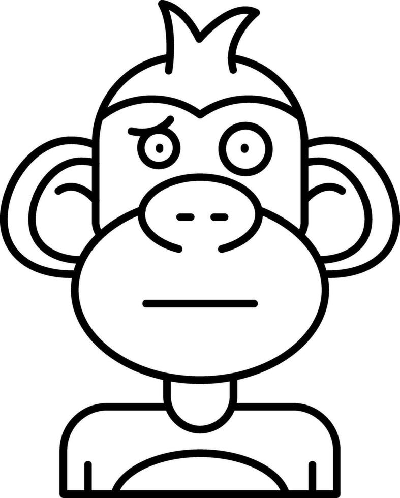 Confused Line Icon vector