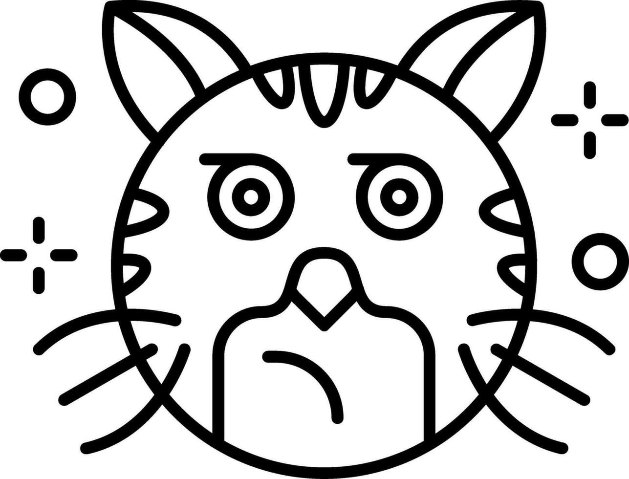 Suspicious Line Icon vector