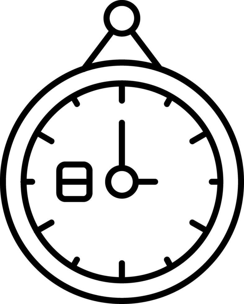 icono de línea de reloj vector