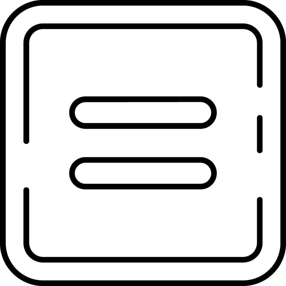 Equal Line Icon vector