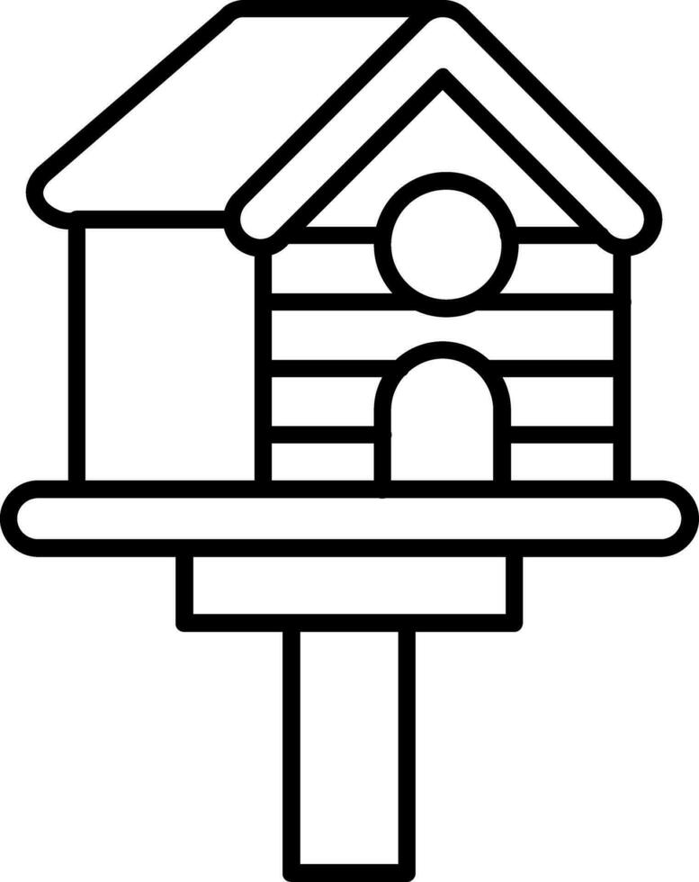 Bird house Line Icon vector