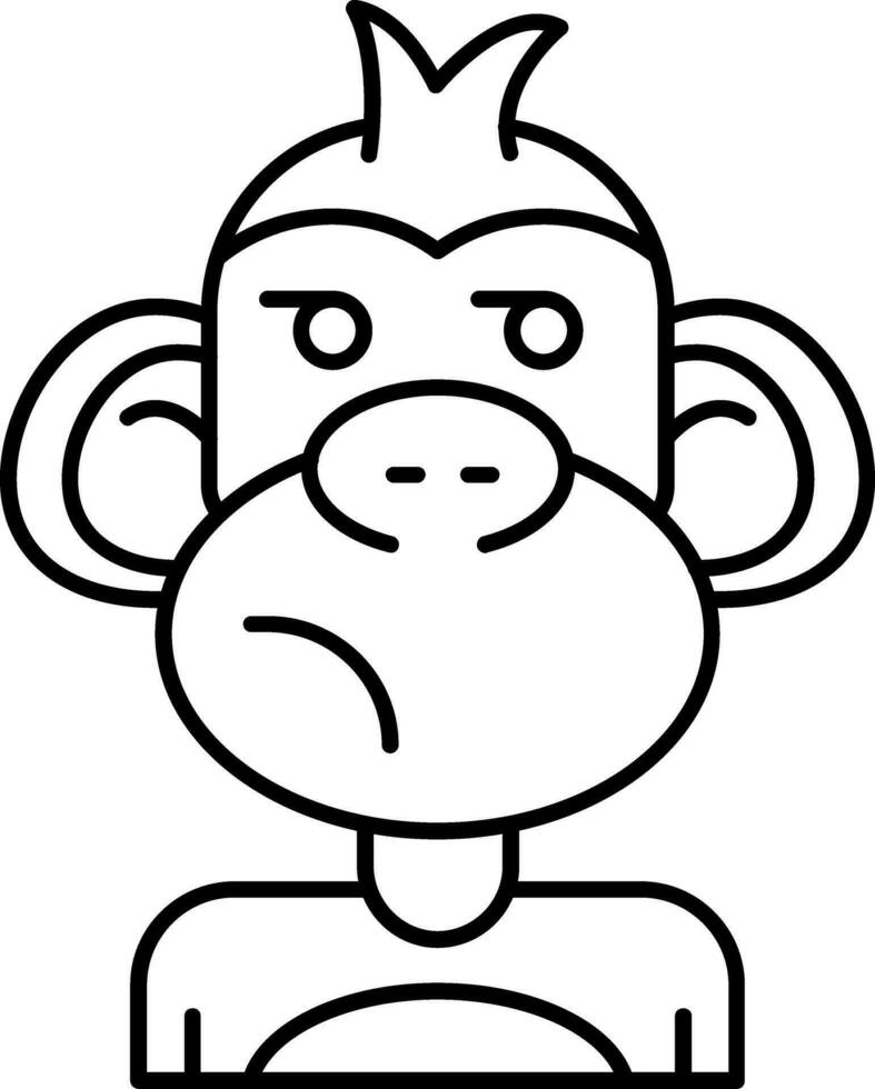 Suspicious Line Icon vector