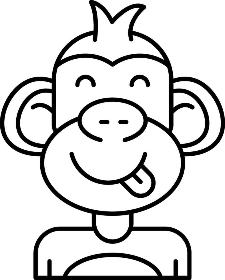 Tongue Line Icon vector