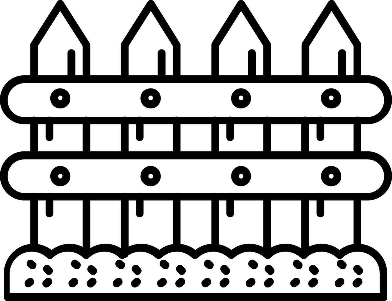 Fence Line Icon vector