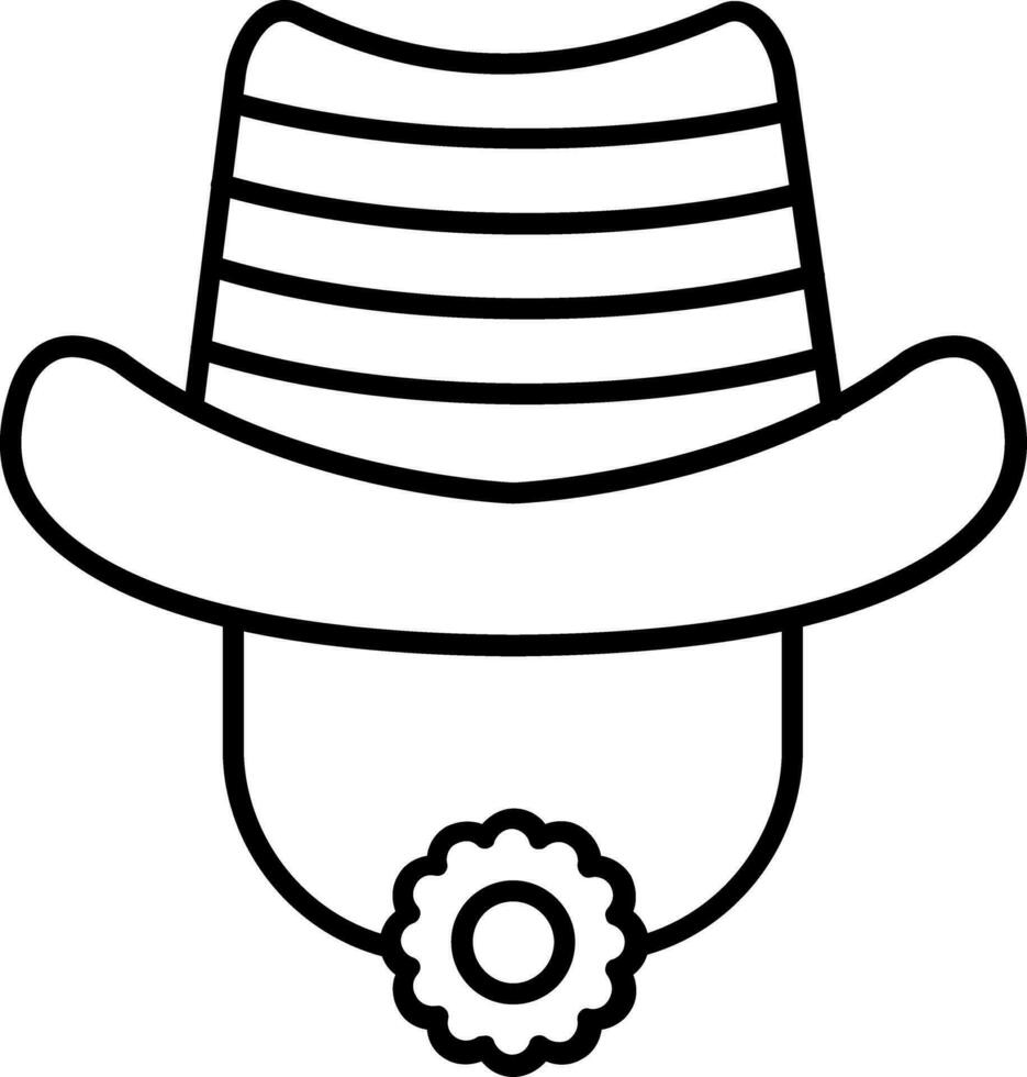 Hat Line Icon vector