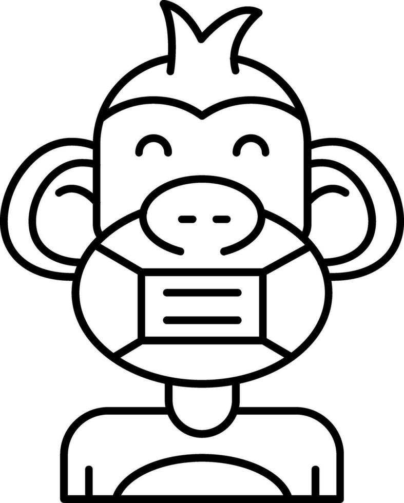 Face mask Line Icon vector