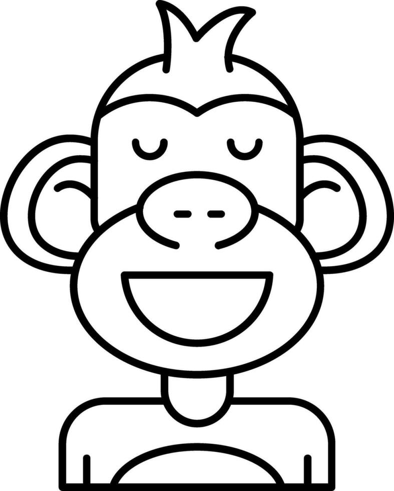 Relieved Line Icon vector
