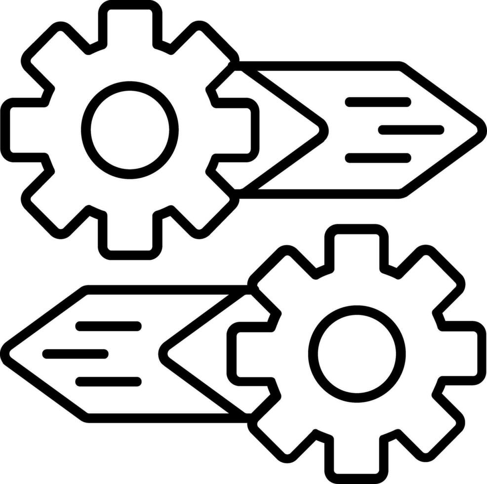 Gear Line Icon vector