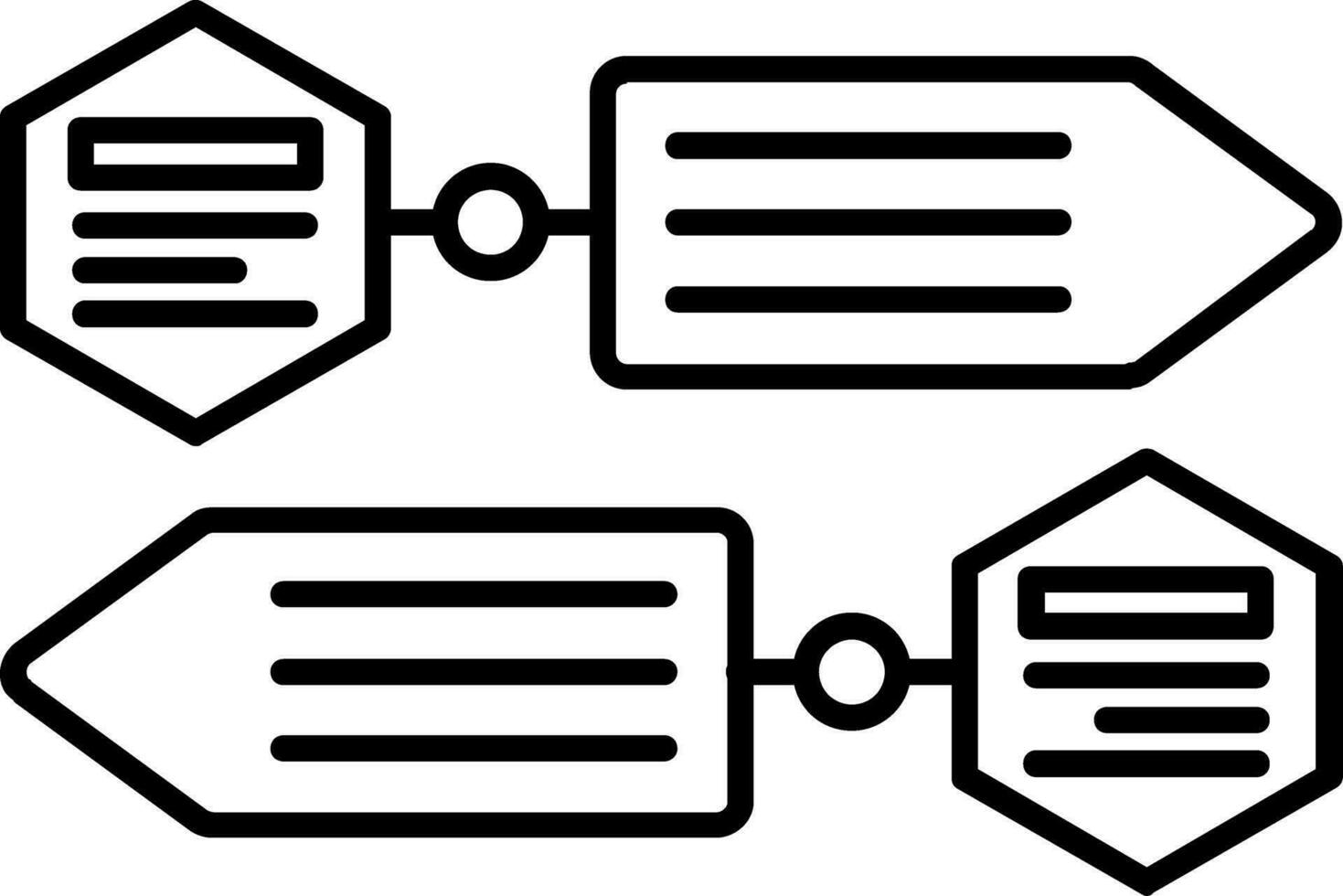 infografía elementos línea icono vector