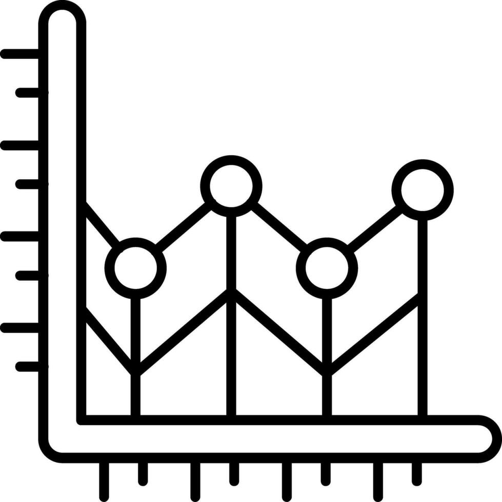 Line chart Line Icon vector