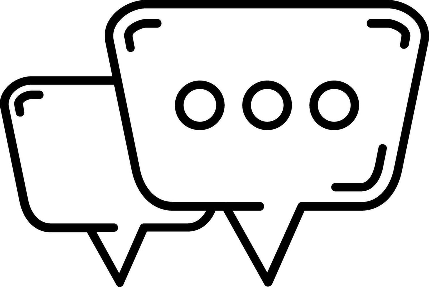 Chat bubbles Line Icon vector