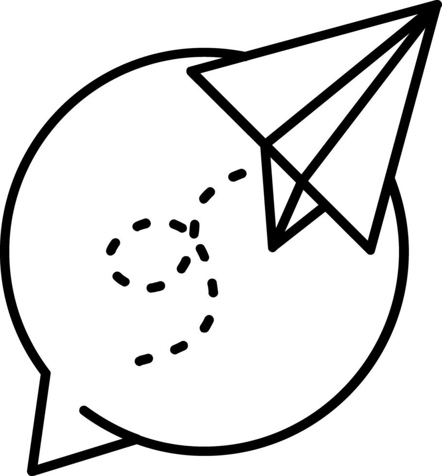Paper plane Line Icon vector