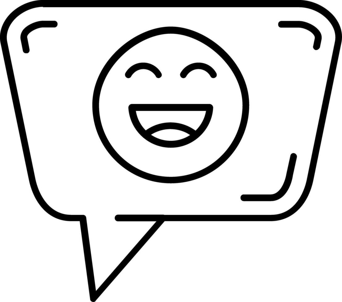 Happy Line Icon vector