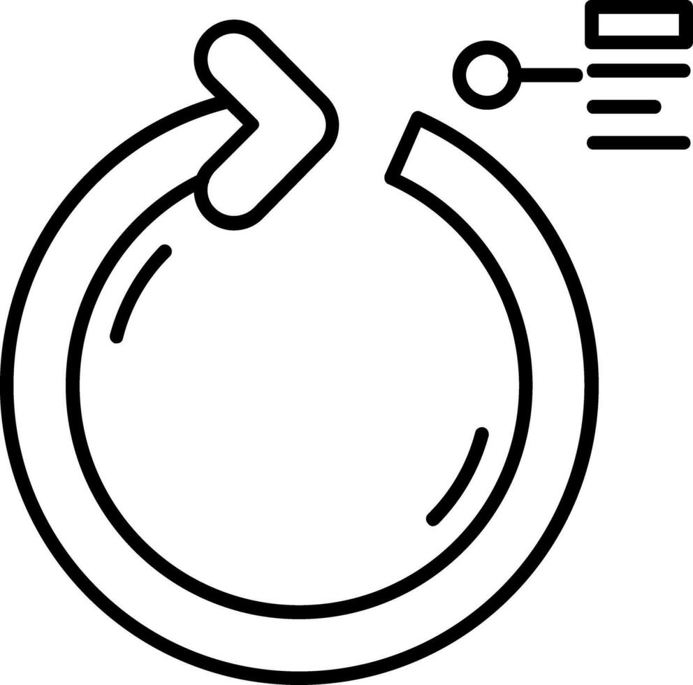 Circular Arrow Line Icon vector