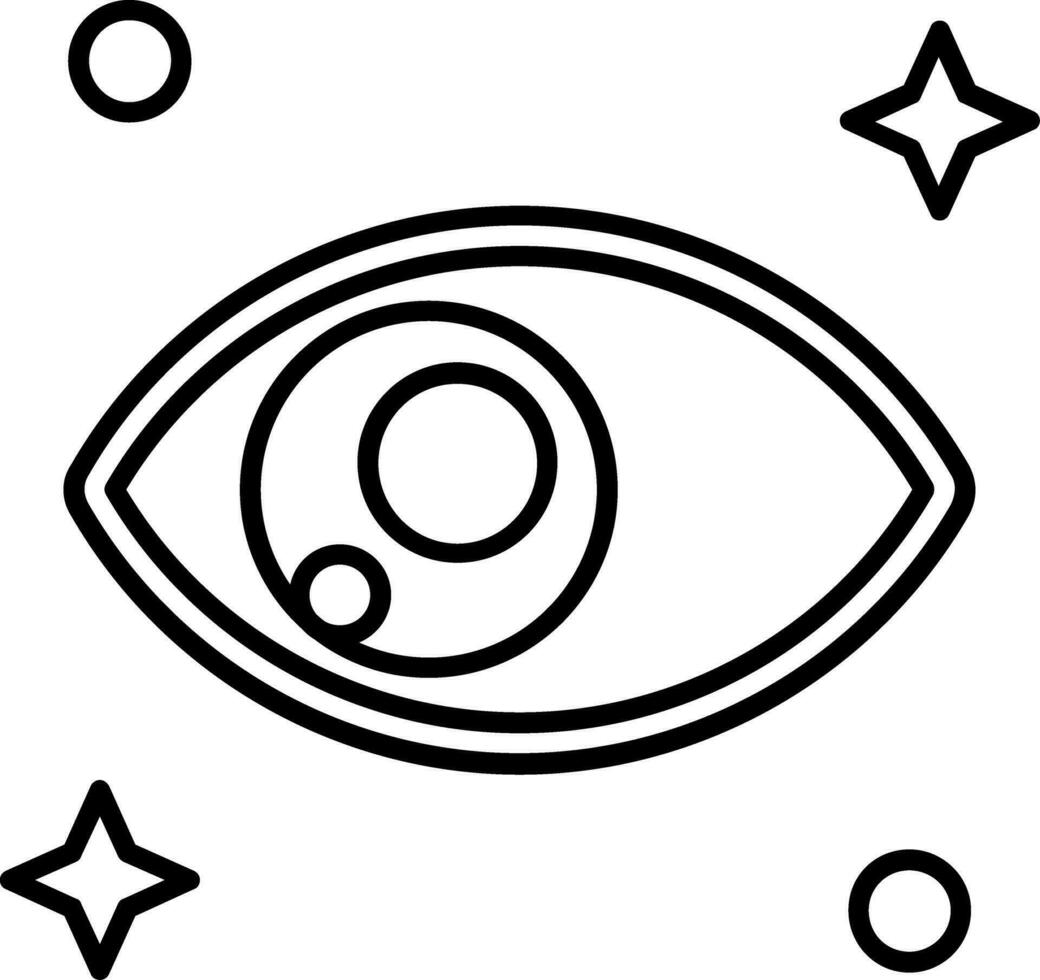 icono de línea de ojo vector