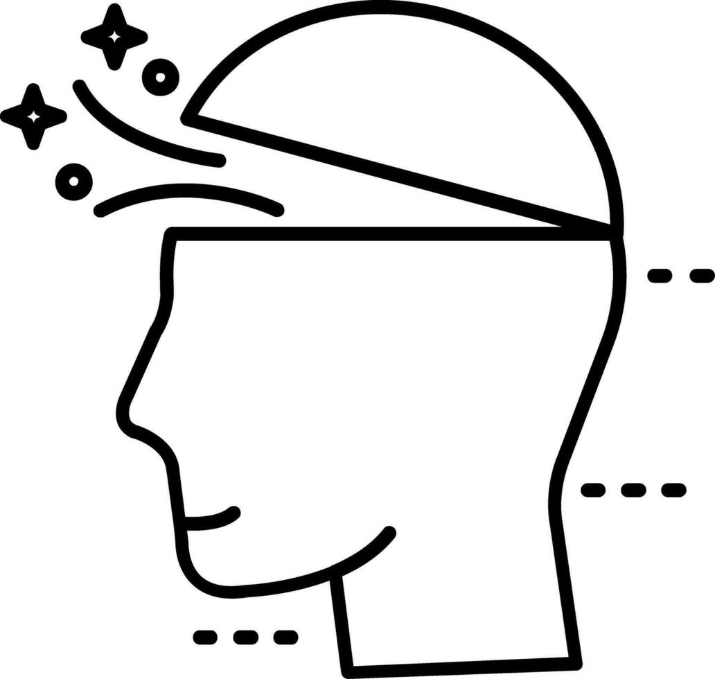 Open mind Line Icon vector