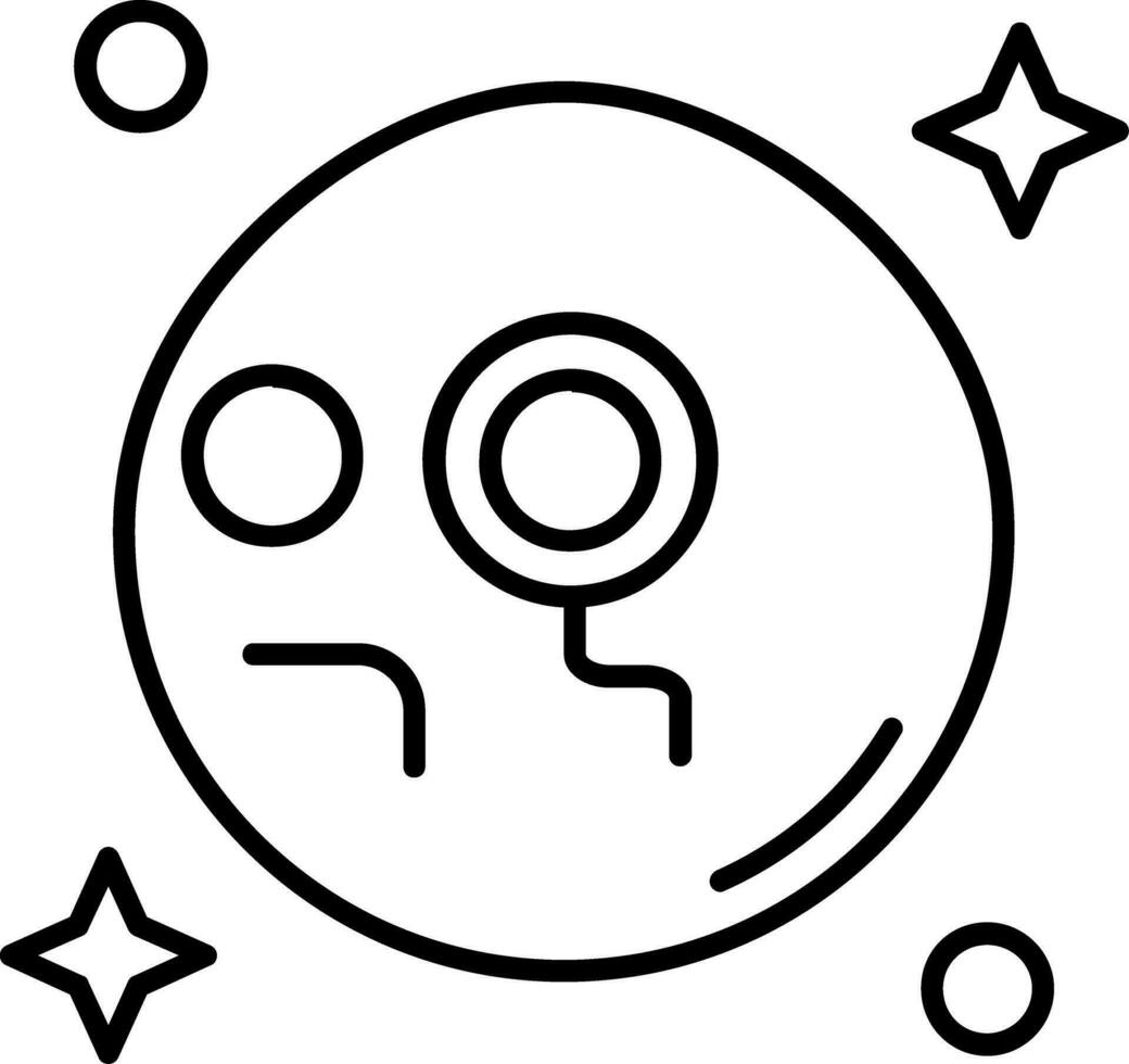 Monocle Line Icon vector