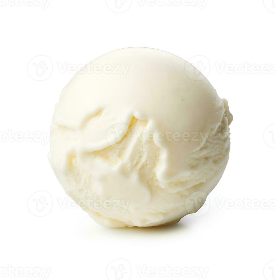 bola de helado de vainilla foto