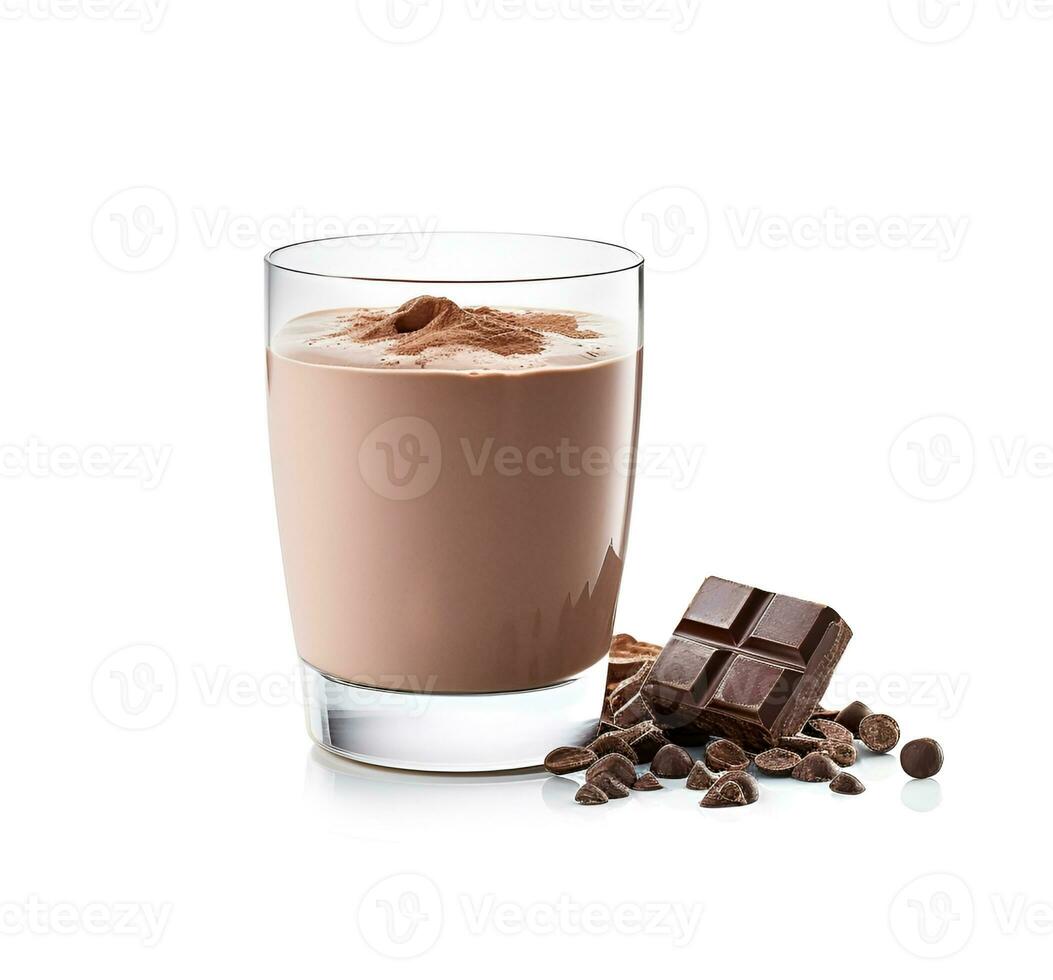 AI generated Chocolate milk. photo