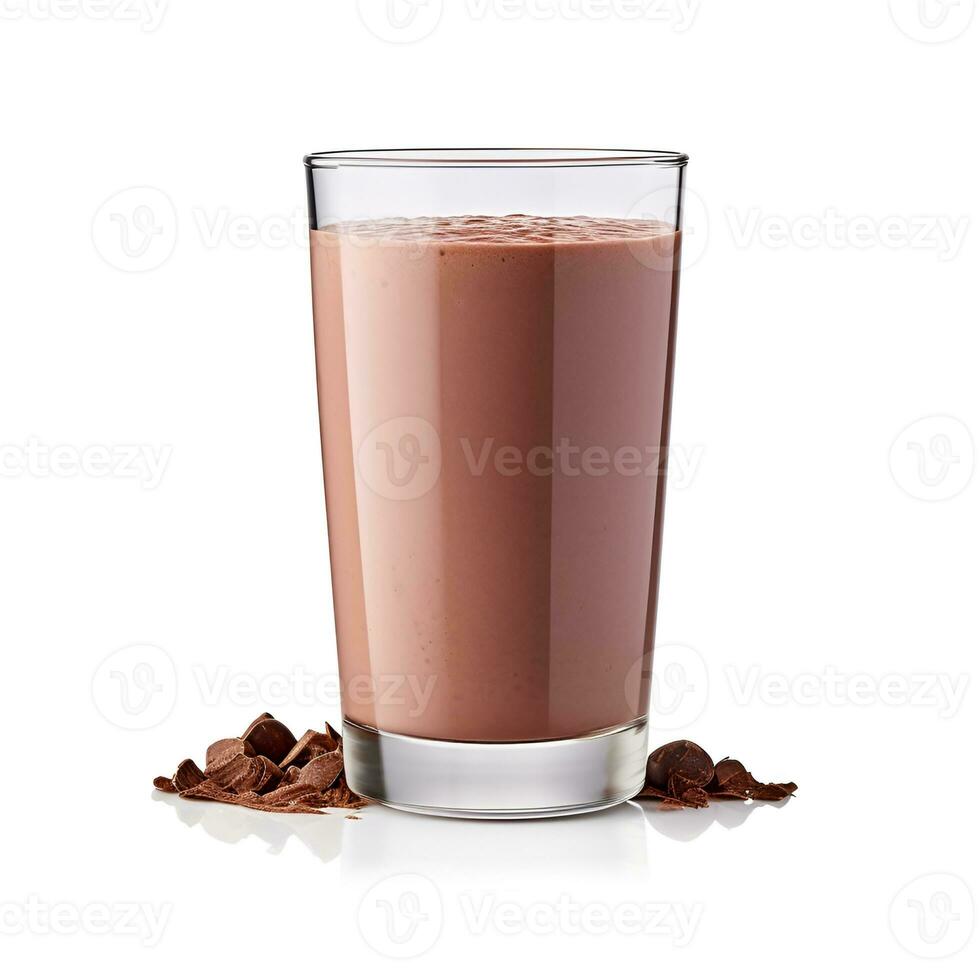 ai generado chocolate bebida en un vaso foto