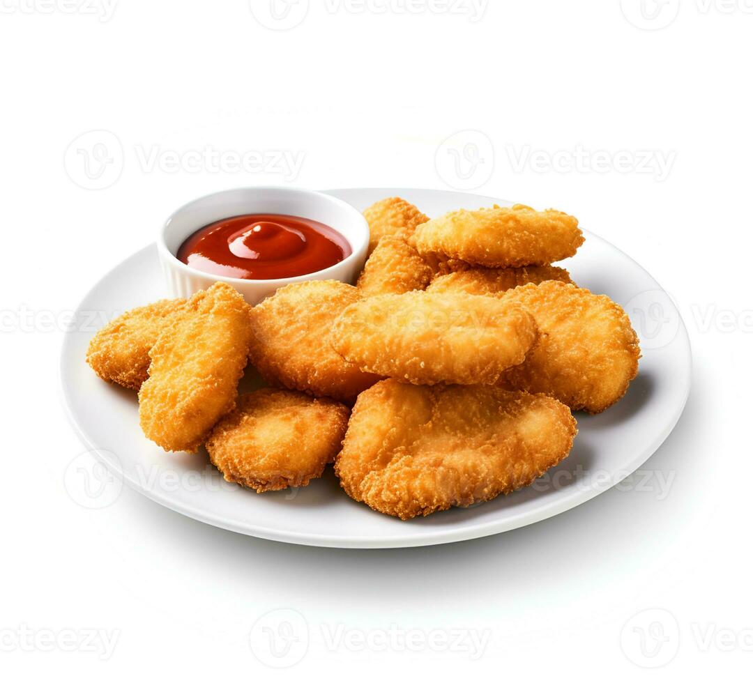 AI generated Nuggets and ketcup photo