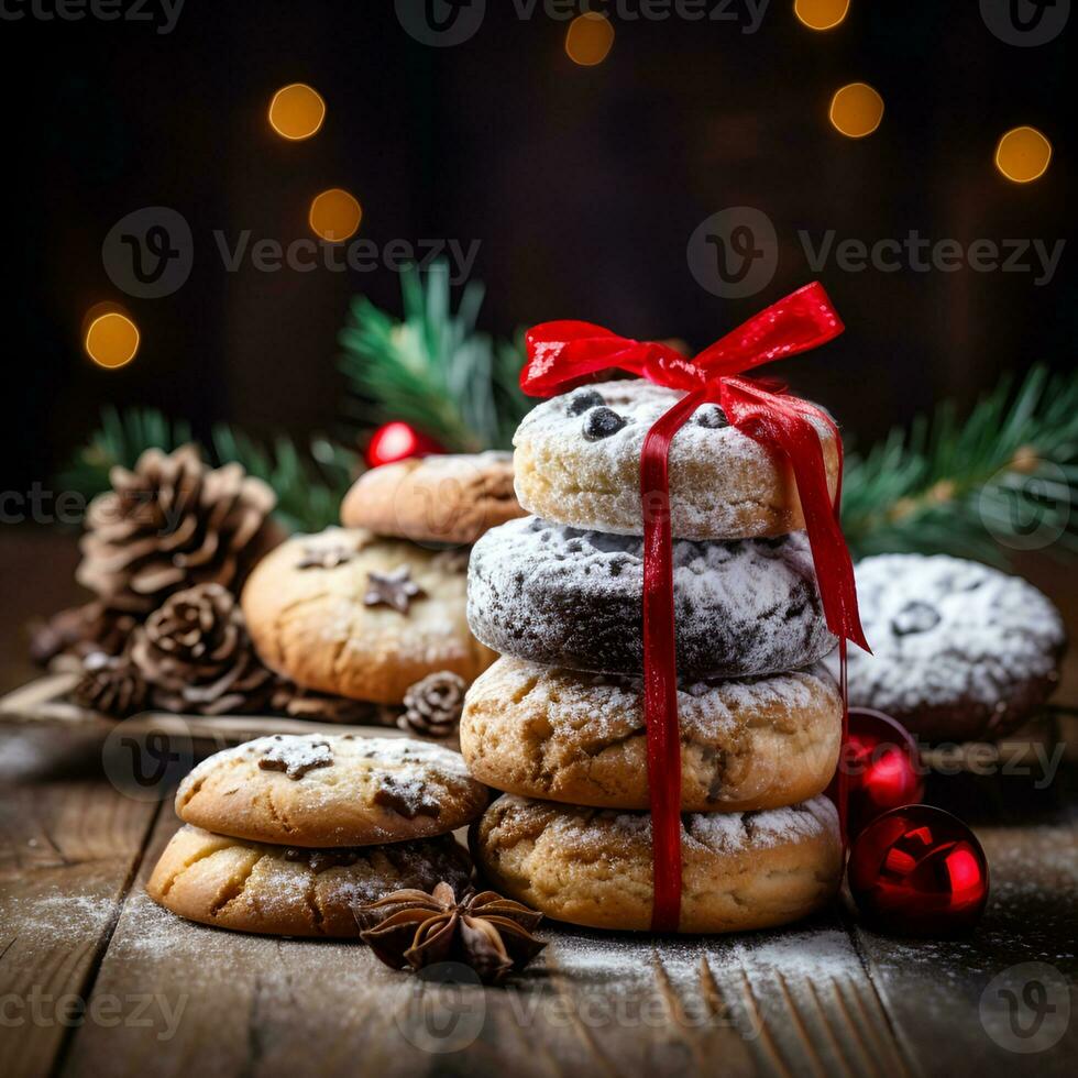 AI generated Christmas baking close-up photo