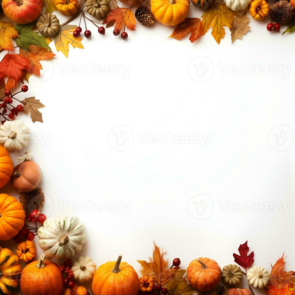 AI generated Thanksgiving Background. Mock up. Generated AI photo